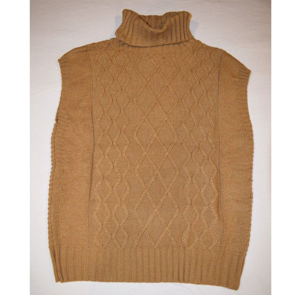 Ontwelfth Brown Sleeveless Turtleneck Sweater